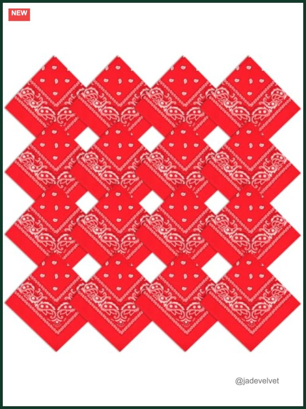16 Pack Polyester Bandanas Multipurpose Party Scarf Headband Handkerchiefs